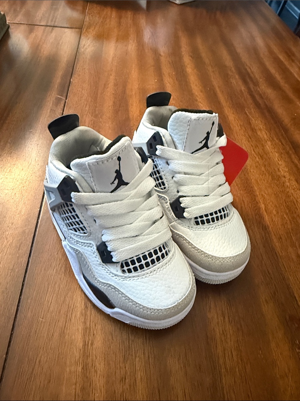 Jordan Kids White, Black and Gray Retro Basketball Sneakers